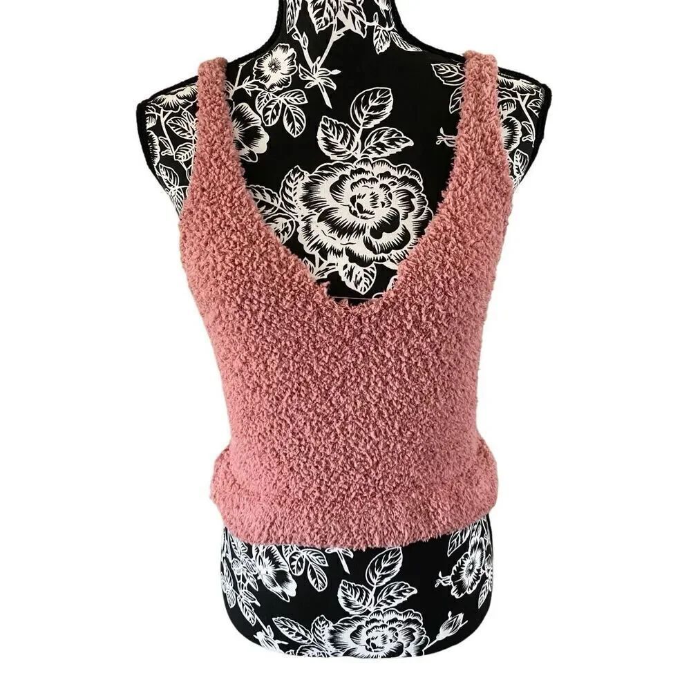 Indikah Sherpa Wide Strap Tank Top Loungewear Casual Sleepwear